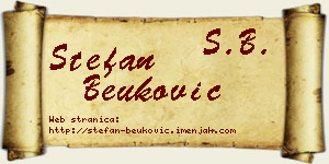 Stefan Beuković vizit kartica
